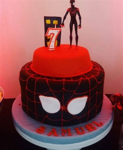 Miles Morales Spider Man Cake Spiderman Birthday Spiderman Birthday