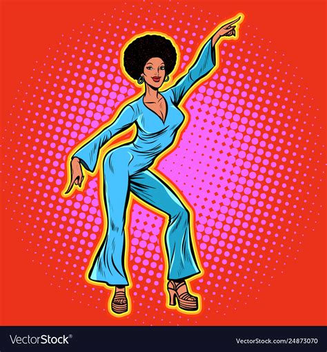 Retro African Disco Dance Royalty Free Vector Image