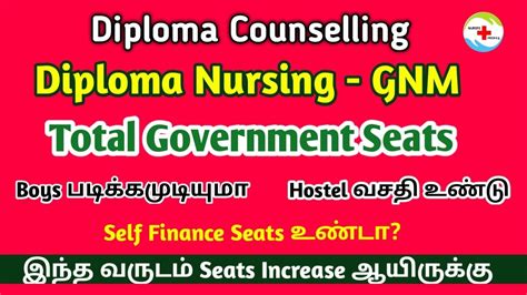Diploma Nursing Counselling Gnm Nursing Admission Gnm Course Total