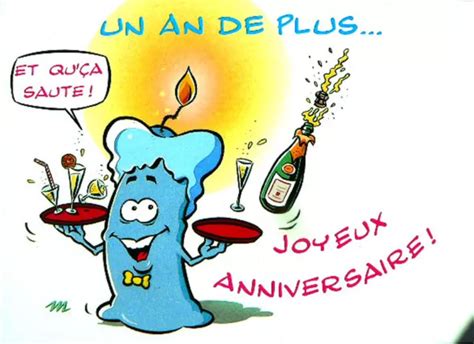 CARTE POSTALE D ANNIVERSAIRE JOYEUX ANNIVERSAIRE et qu ca SAUTE humour fête EUR PicClick FR