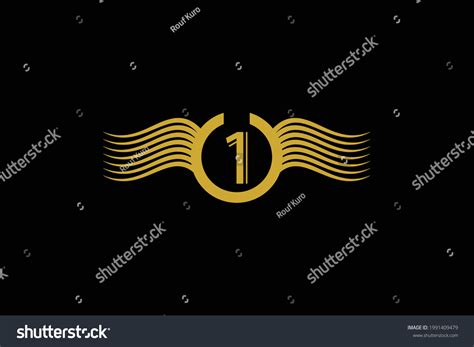 Royal Number 1 Logo Number 1 Stock Vector Royalty Free 1991409479