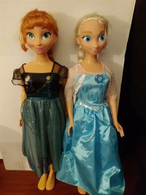 Princess Elsa And Anna Life Size Doll 38 Tall Frozen Lot Of 2 My Size