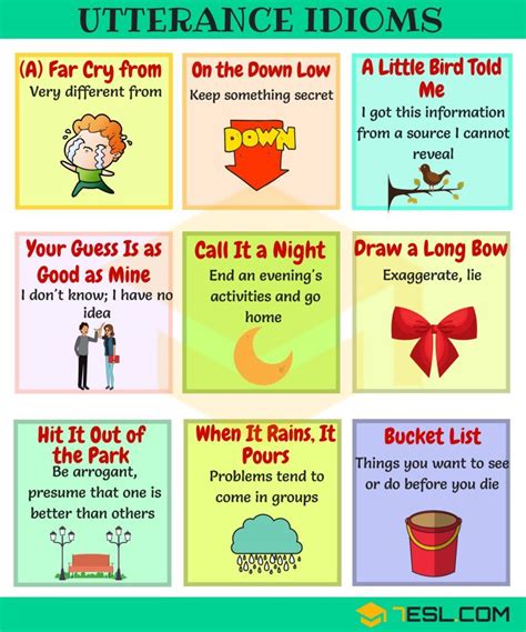 90 Common Short Sayings And Idioms In English • 7esl Idioms English