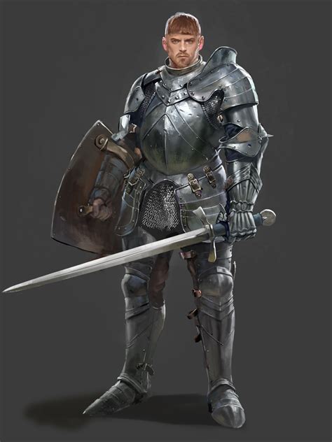 Artstation 나이트 박 진홍 Knight Fantasy Warrior Armor Concept
