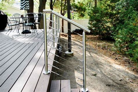 Stainless Steel Cable Railing System Press And Latch Inline Design