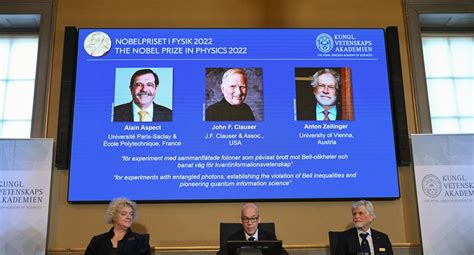 Premio Nobel Premio Nobel de Física para los científicos Alain Aspect John Clauser y