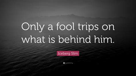 Iceberg Slim Quote “only A Fool Trips On What Is Behind Him”