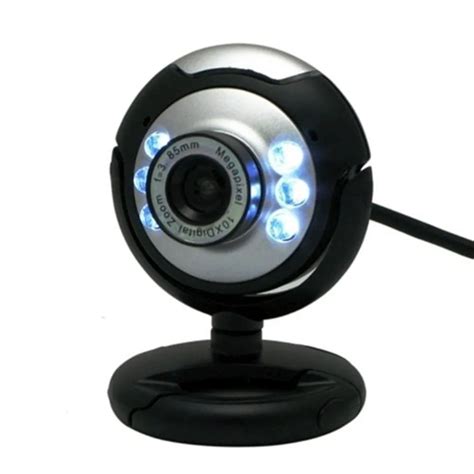 USB Webcam High Definition 12 0 MP 6 LED Light Web Camera Buit In