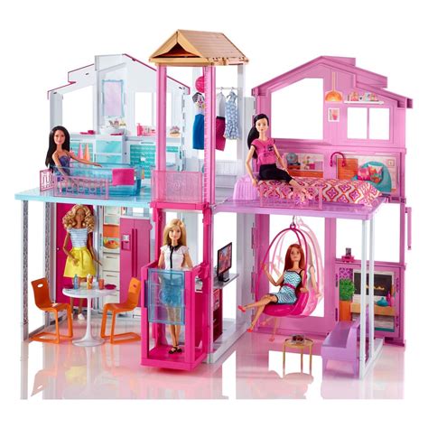 Barbie 3 Story House With Pop Up Umbrella Barbie Dream House Barbie
