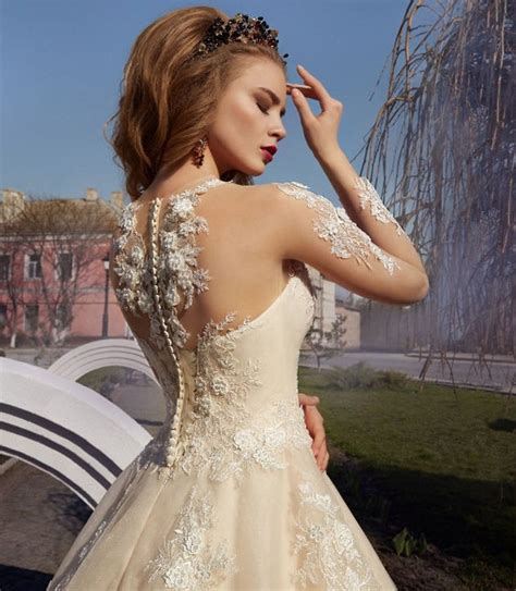 2021 Wedding Dress Elegant Blush Wedding Dress With Train Etsy