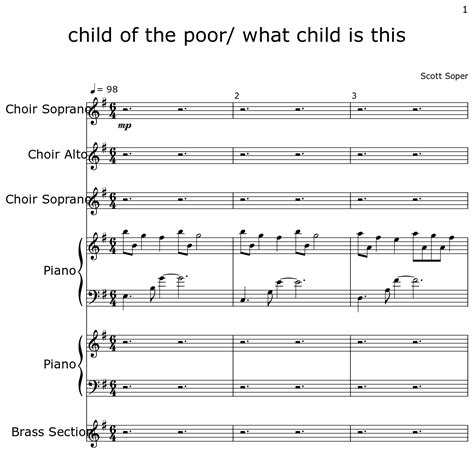 Child Of The Poor Sheet Music For String Ensemble Flute Violin Piano