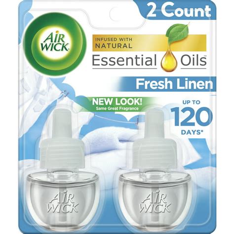 Air Wick Plug In Scented Oil Refill 2 Ct Fresh Linen Same Great