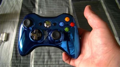 Xbox 360 Blue Chrome Controller Unboxing Youtube