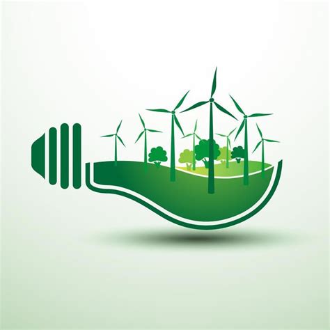 Green Concept Logo Vectors Energy Logo Energy Conservation Green