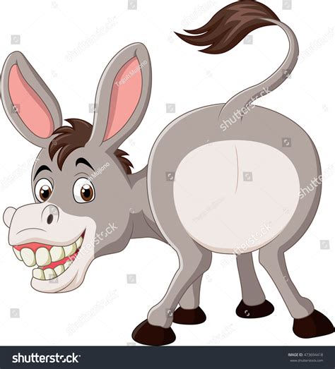 Cartoon Funny Donkey Mascot Stock Vector Royalty Free 473694418