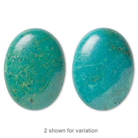 Cabochon Turquoise Dyed Stabilized Blue 30x22mm Calibrated Oval