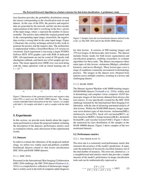 The Forward Forward Algorithm As A Feature Extractor For Skin Lesion