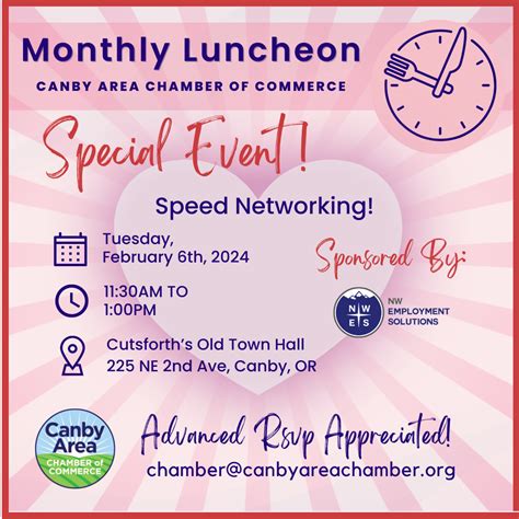 February 2024 Luncheon DRAFT Canby Area Chamber Of Commerce