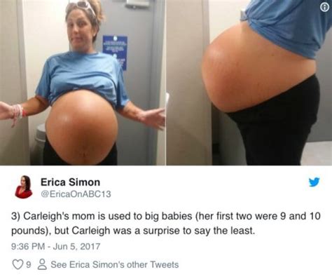 Woman With Enormous Pregnant Belly Gives A Painful Birth