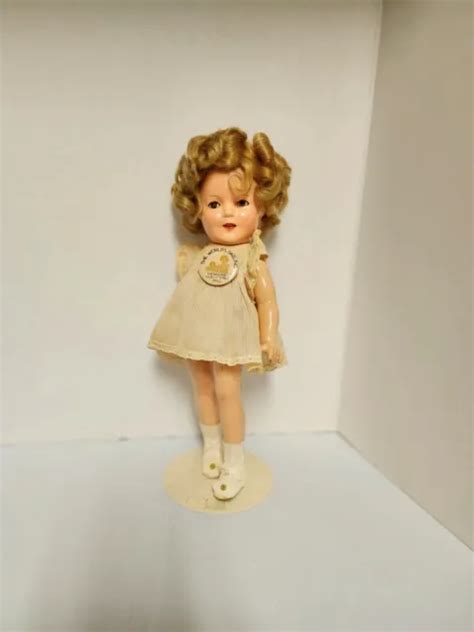 antique ideal shirley temple doll composition 13 original dress tag pin 1930s 165 00 picclick
