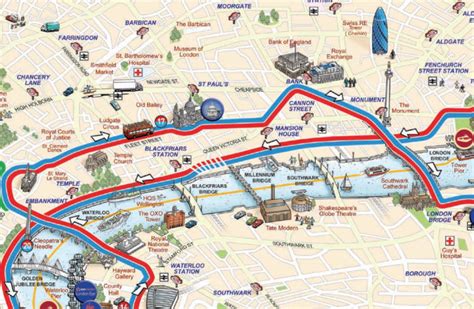 Tourist Map Of London England Real Map