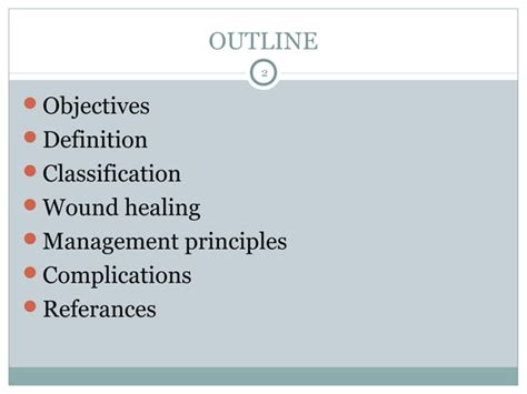 Wound Classification Healing And Principle Of Management Ppt