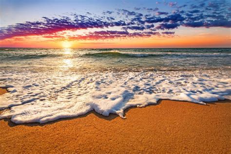 Sunset Beach Sea Wallpaper Nature And Landscape