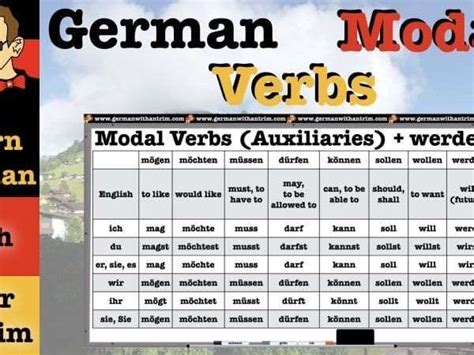 Modal Verbs German Example Of A Modal Verb In German Sentence Gpo