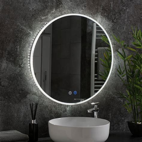 Alaska Bathroom electronically worked mirror with warm or white lighting.Anti fog equipped ...