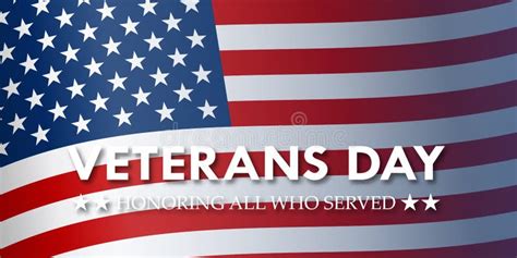 Thank You Veterans Honoring All Who Served Vector Illustration Usa