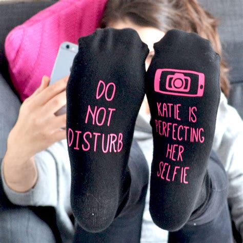 Do Not Disturb Selfie Socks By Solesmith