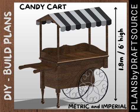 Wooden Candy Cart Diy Plans To Make Yourself Etsy Uk