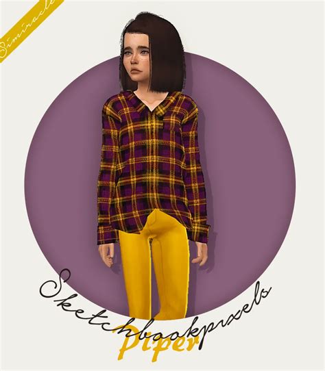 Sketchbookpixels Piper 3t4 Blouses And Shirts Mysims4mods