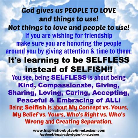 Inspiration By Leeanne Locken Which Are You Selfless Or