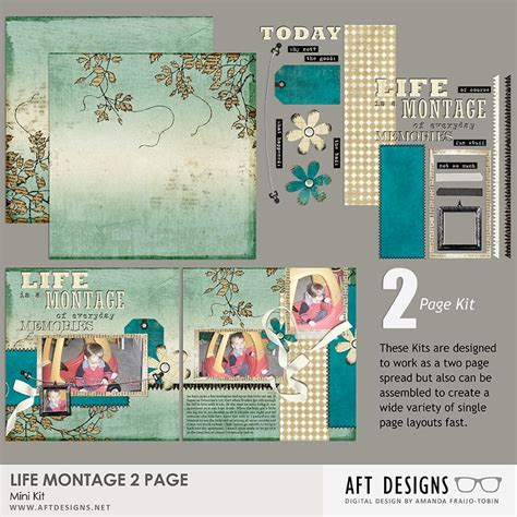 Life Montage 2 Page Digitalscrapbooking Kit By Aft Designs Amanda