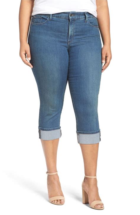 Nydj Dayla Wide Cuff Stretch Crop Boyfriend Jeans Plus Size Nordstrom