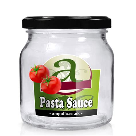 530ml Clear Glass Pasta Sauce Jar With Lid Ampulla Ltd