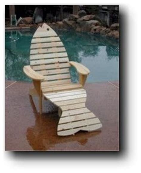 Adirondack Fish Chair And Footrest Woodworking Plans Etsy