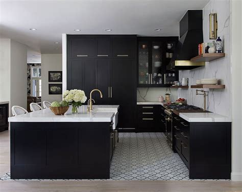 Kitchen Pics With Black Cabinets Leblog Dejeanette