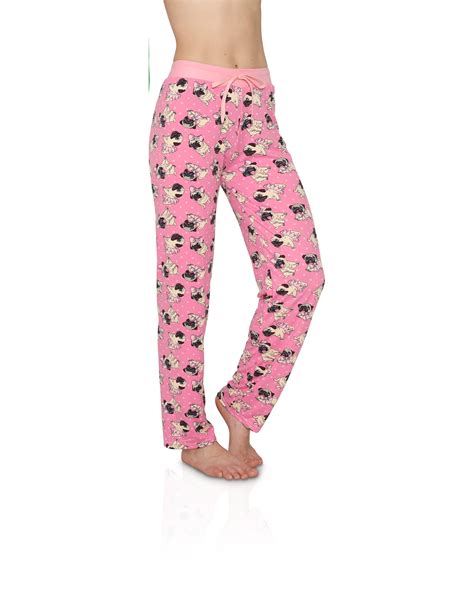 Victoria Collection Victorias Collection Womens Pajama Pants Lounge Sleepwear Pink Pug Size