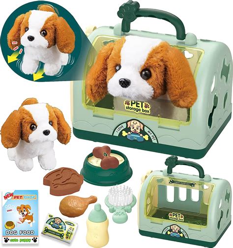 Stay Gent Toy Dogs For Kids Pet Care Role Play Toys Set 12pcs Robot Dog