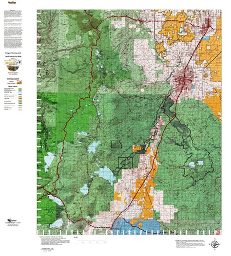 Oregon Hunting Unit 34 Upper Deschutes Land Ownership Map By Huntdata