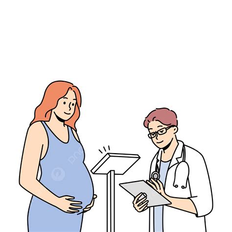 Doctor Examine Pregnant Woman In Hospital Doctor Pregnant Woman Png