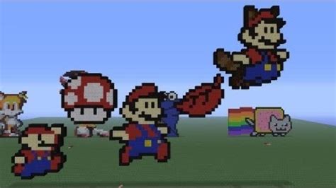 Super Mario Bros Pixel Art Minecraft Map Ng
