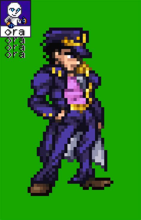 Jotaro Kujo Sprite Super Smash Flash 2 Style By Lawea888 On Deviantart