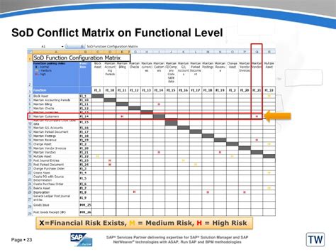 Now understand types of ongoing projects in your company, if any single or multiple risks affects. Sap sod matrix download