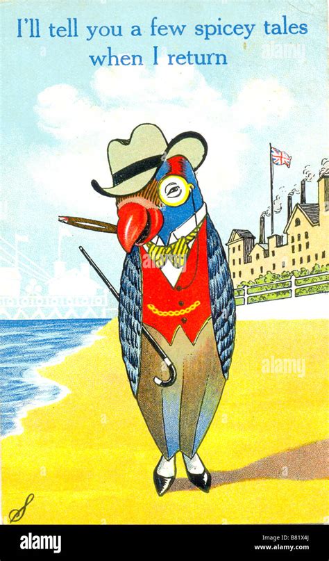 Saucy Seaside Postcard Postally Used 1929 Stock Photo Alamy