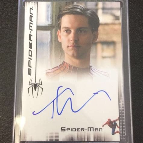 Tobey Maguire Spider Man Authentic Autograph Card Collectionzz