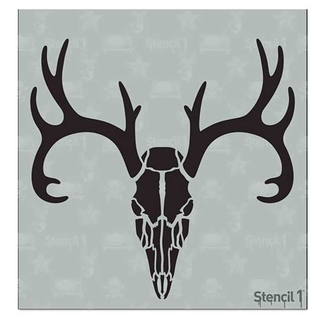 Deer Skull Stencil Small 575x6 Stencil 1