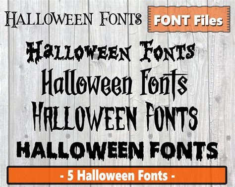 Halloween Fonts Halloween Font Bundle Scary Font Text Etsy Polska